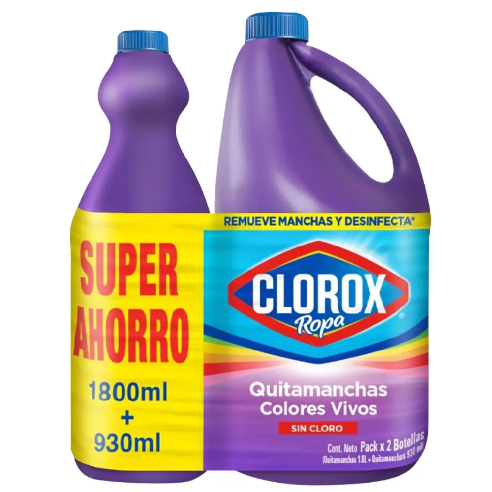 Clorox Ropa Color 1800Ml + 930Ml Super Ahorro | SuperBooM